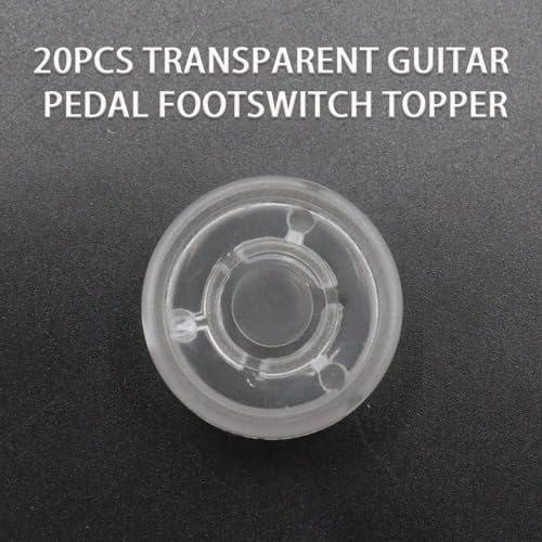 CashBeat 20Pcs Guitar Pedal Footswitch Topper, Multi-Effects Pedal Switch Topper and Pedal Switch Covers, Sturdy Guitar Pedal Cap for Protection (transparent) - Image 3