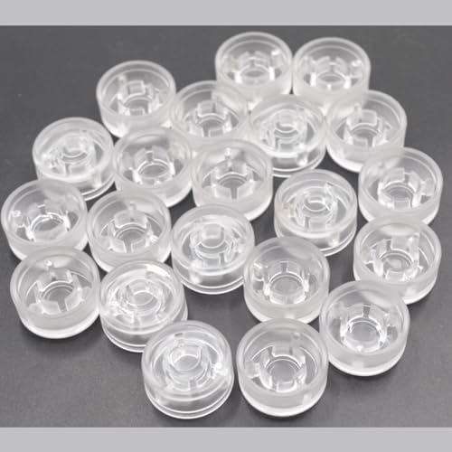CashBeat 20Pcs Guitar Pedal Footswitch Topper, Multi-Effects Pedal Switch Topper and Pedal Switch Covers, Sturdy Guitar Pedal Cap for Protection (transparent) - Image 1