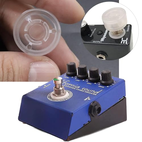 CashBeat 20Pcs Guitar Pedal Footswitch Topper, Multi-Effects Pedal Switch Topper and Pedal Switch Covers, Sturdy Guitar Pedal Cap for Protection (transparent) - Image 4
