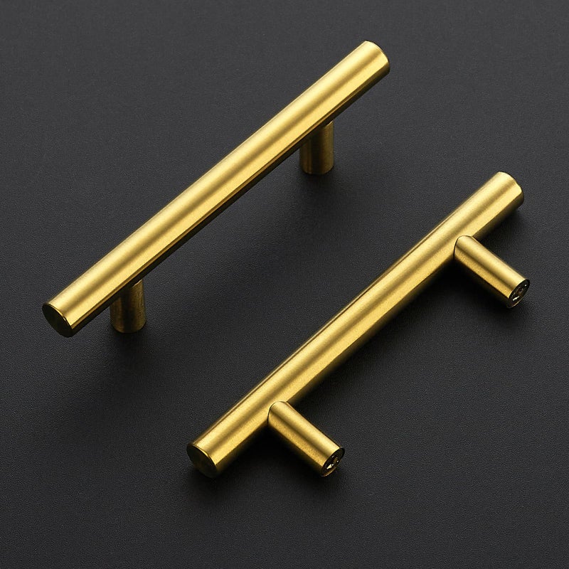 JOY DECOR 30 Pack 5 Inch Cabinet Pulls Kitchen Cabinet Handles with 3 Inch Hole Center Brushed Brass Cabinet Hardware Stainless Steel Kitchen Drawer Pulls for Cabinets Cupboard, 76mm Hole Centers - Image 2