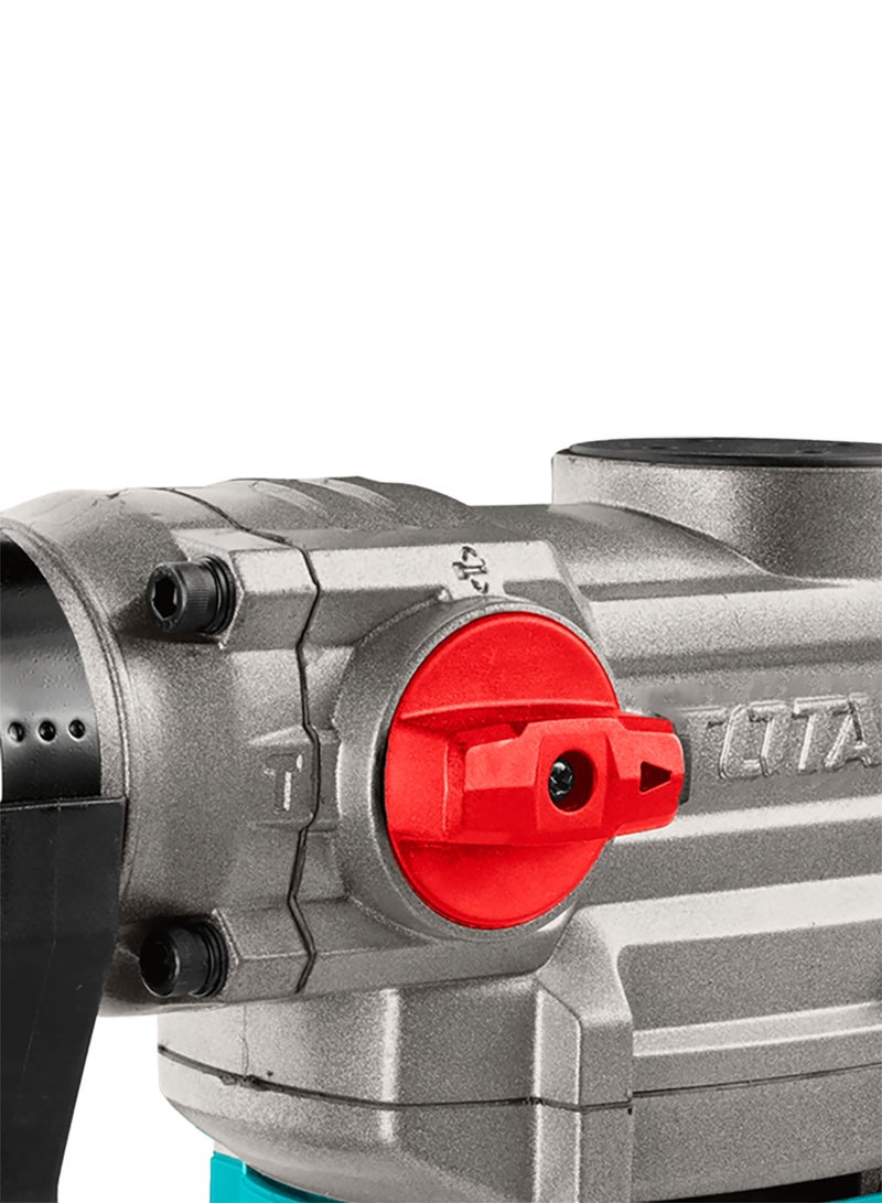 توتال مثقاب مطرقي دوّار من توتال بقدرة ١٦٠٠ واط، مزوّد بنظام تثبيت إس دي إس ماكس، بطاقة طرق ١٠ جول، وبقدرة حفر في الخرسانة حتى ٤٠ ملم، مع نظام مضاد للاهتزاز، ويأتي مع لقم حفر، وأزاميل، وفحمات كربونية، وحقيبة حمل - Image 3