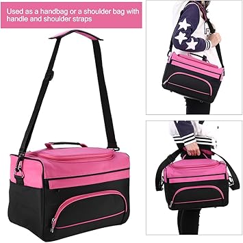 Sonew Salon Handbag Hairdressing Tools Canvas Bag Portable Makeup Travel Bag Makeup Tools Storage Carrying Case Scissors Comb Holder Hairstyling Storage Organizer - Image 4