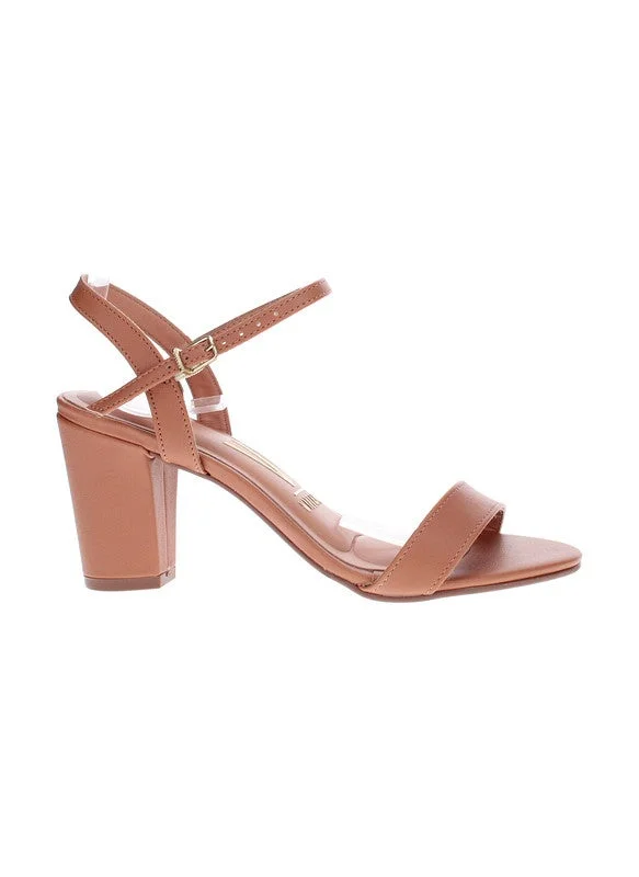 VIZZANO Mid Heels Sandals for Women – Sling Back Heel Sandals for Girls with Ankle Strap