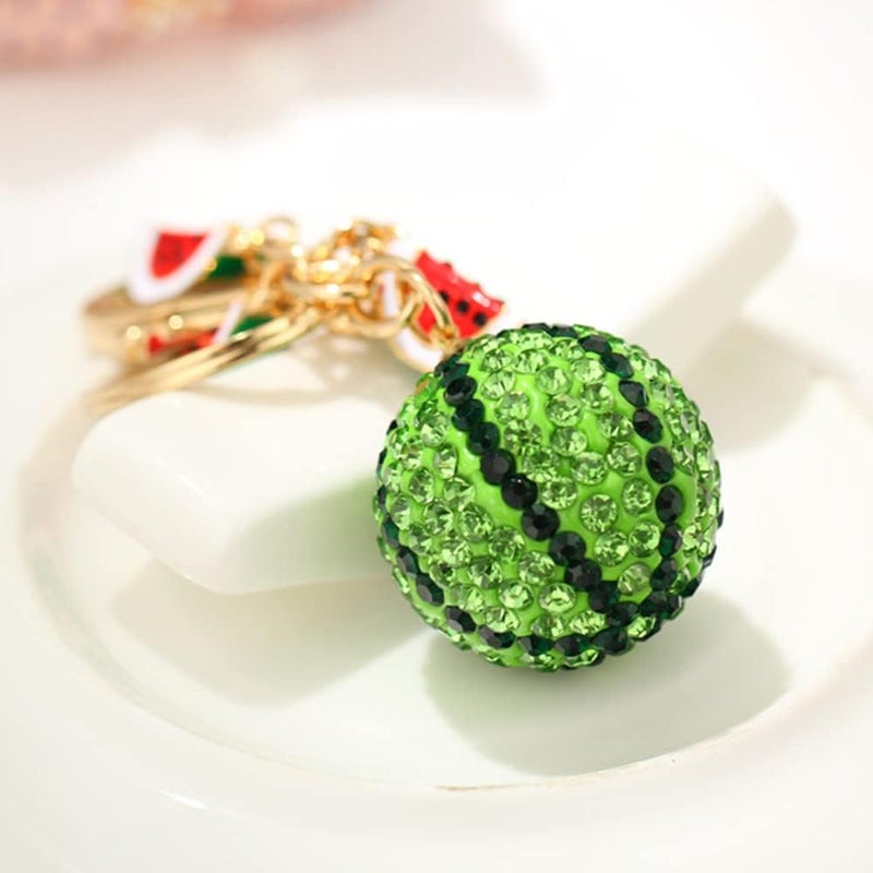 woobles Fruit Keychain, Lovely Pineapple/watermelon/pomegranate Keychain For Handbag,hinestones Purse Pendant Handbag Charm - Image 3