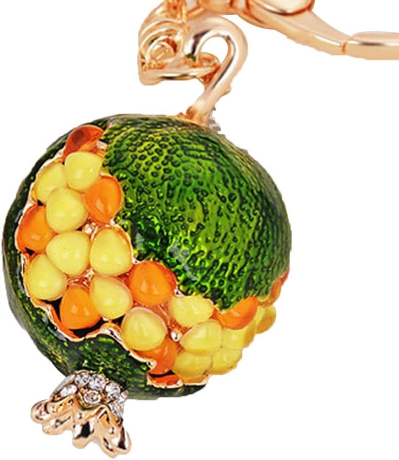 woobles Fruit Keychain, Lovely Pineapple/watermelon/pomegranate Keychain For Handbag,hinestones Purse Pendant Handbag Charm - Image 5
