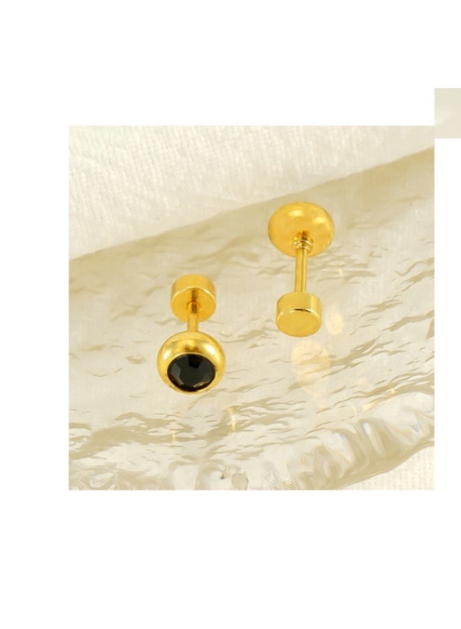 لاتين قرط نسائي مطلي بالذهب عيار 18 قيراطًا من الفولاذ المقاوم للصدأ للنساء والفتيات - Image 2