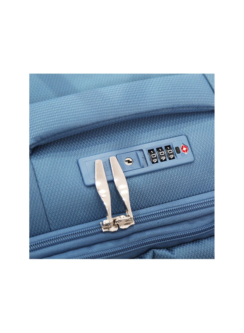 Verage  مجموعة من 3 قطع من حقائب السفر ذات العجلات الناعمة، باللون الأزرق (S-20"، M-24"، L-28") - Image 4