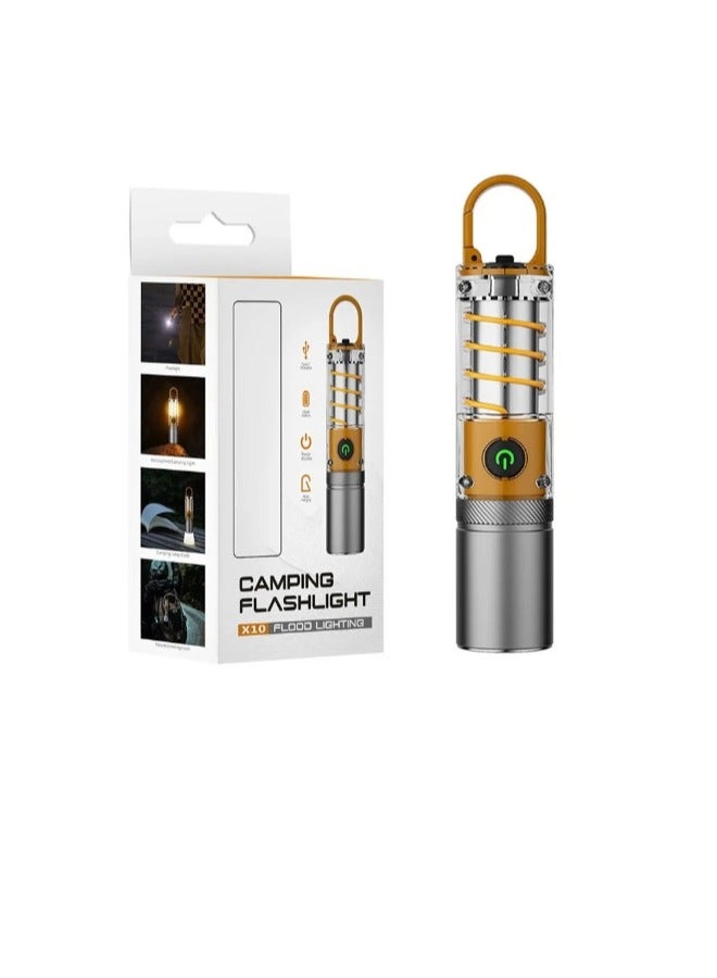 OASIS-TH Led Torch Lights Rechargeable Emergency Light Multifunctional Portable Flashlight High Power Rechargeable Flashlights Telescopic Zoom Torch with Breathing Atmosphere Light for Dog Walking - Image 2