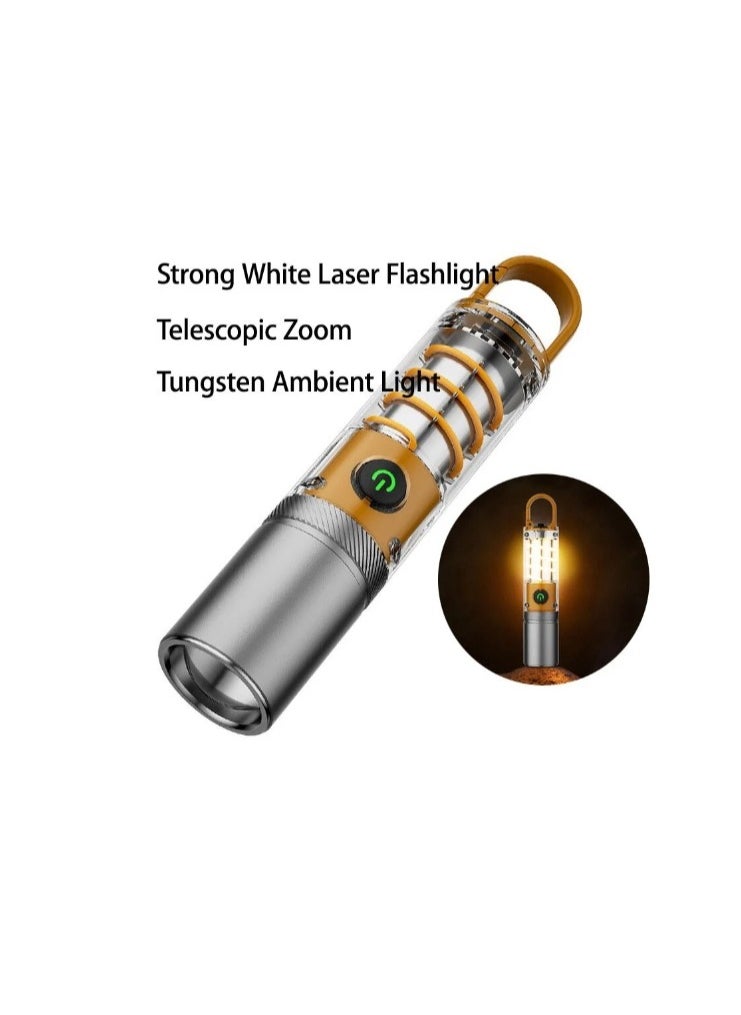 OASIS-TH LED Flashlight Zoom 3 Mode High Lumens Handheld Rechargeable Flashlight Powerful Waterproof Torch for Outdoor Camping Hunting Fishing  - Image 5