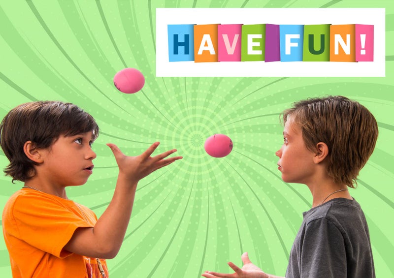 جا-رو Ja-Ru Hi-Bounce Pinky Ball (كراتان نطاطان) كرات لكي الأطفال. العلاج بالتدليك كرة الإجهاد. الرياضة الداخلية والخارجية الملعب لعبة كبيرة الحزب لصالح تخزين الحشوات 976-2p - Image 3