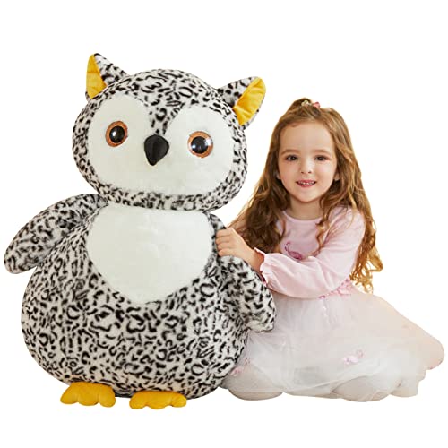 EARTHSOUND Giant Owl Stuffed Animal Plush Toy23 inches Large Cute Jumbo Soft ToysBig Size Plushy Oversized Fat PlushieGifts for Children - Image 1
