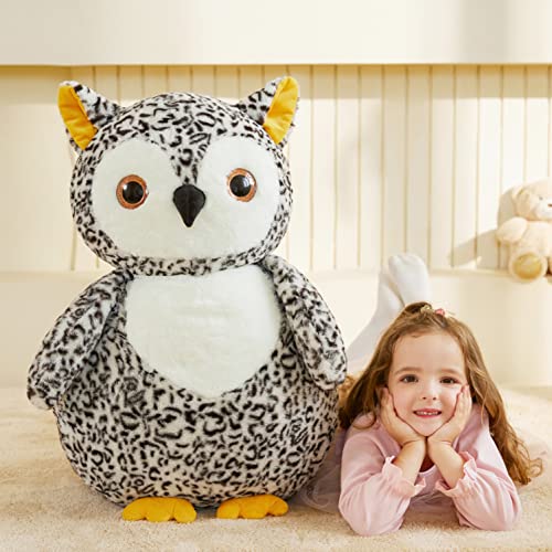 EARTHSOUND Giant Owl Stuffed Animal Plush Toy23 inches Large Cute Jumbo Soft ToysBig Size Plushy Oversized Fat PlushieGifts for Children - Image 5
