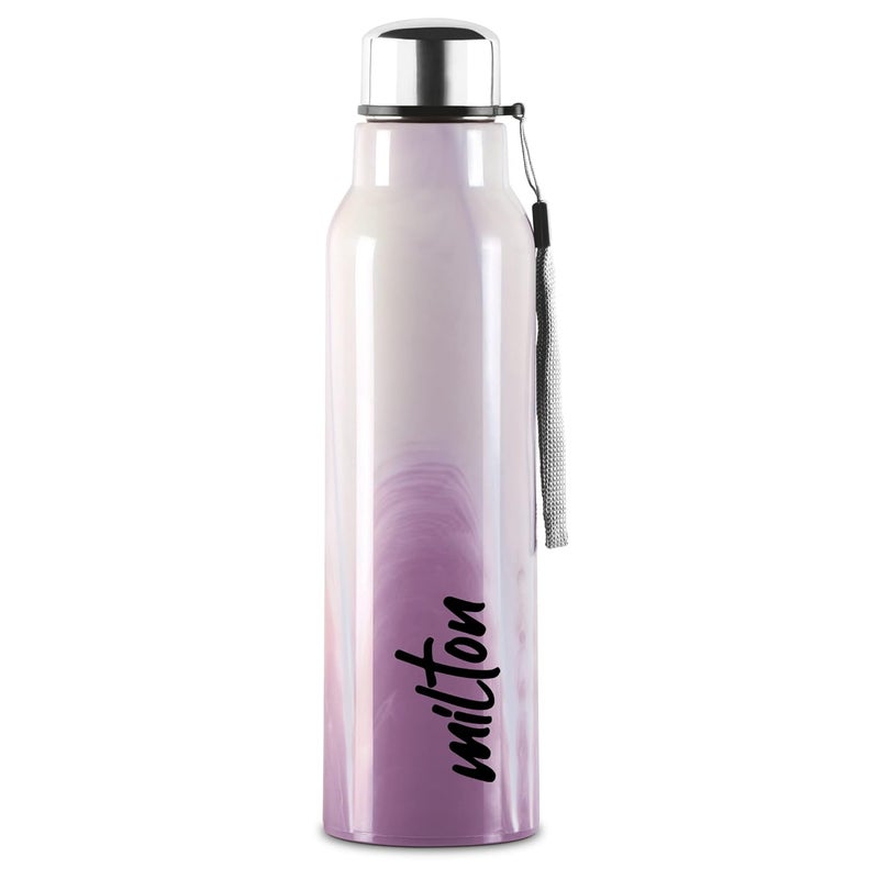 Milton Milton Water Bottle Steel Marble 900 PU Insulated, Inner Stainless Steel Hot & Cold Bottle, 630 ml, Leak Proof, BPA Free, Ideal for Home, Office, Gym, Travelling, Violet - Image 1