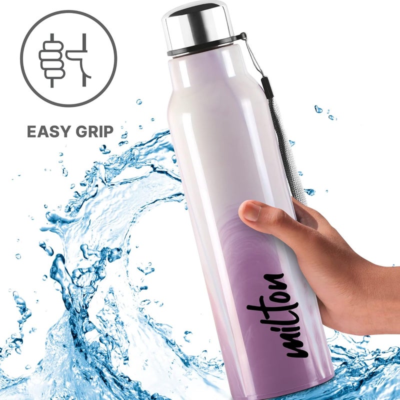 Milton Milton Water Bottle Steel Marble 900 PU Insulated, Inner Stainless Steel Hot & Cold Bottle, 630 ml, Leak Proof, BPA Free, Ideal for Home, Office, Gym, Travelling, Violet - Image 3