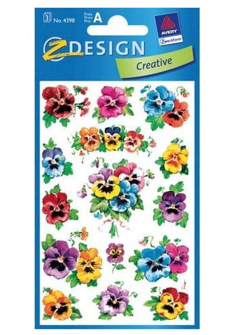 AVERY 3-Sheet Creative Deco Stickers Flowers Design