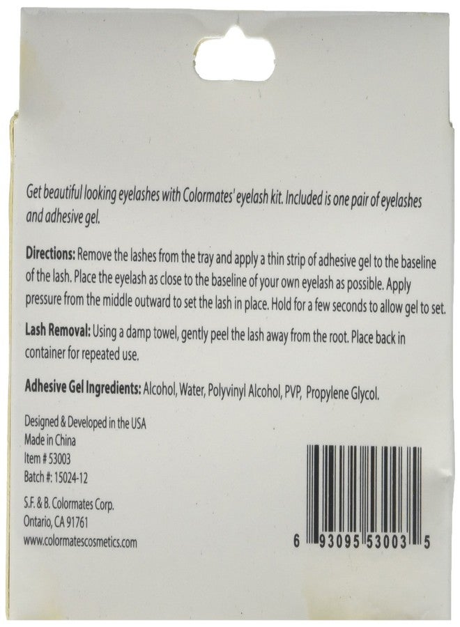 COLOR MATE Colormates Eyelash Kit One Pair with Adhesive Gel #53003 - Image 2