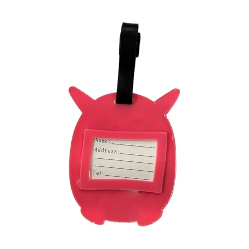 EITHEO Luggage Tags for Kids Luggage Tags with Name & Address Label | Silicone Luggage Tags for Suitcases, Tags for Travel Bags/School Bags Identification tag Colorful Multi (Piggy) - Image 5