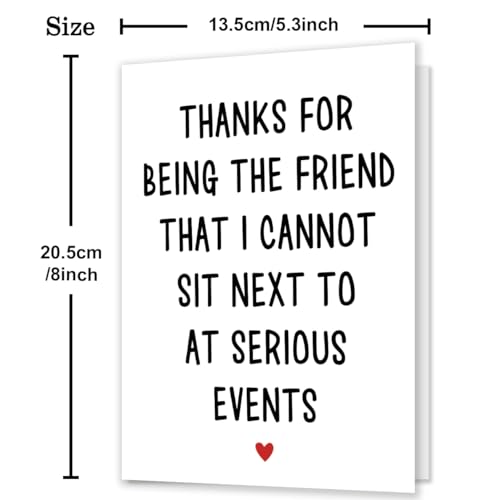 MQMRYeto Funny Best Friend Birthday Card for Men Women, Good Ideal Gift for Him Her, Happy Friendship Birthday Card, Touching Bestie Appreciation Card - Image 2