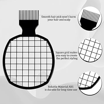 oruola أورولا 2 قطعة مشط ملتوي إسفنجات شعر للرجال السود أفرو تجعيد الشعر مشط ملتوي للرجال والنساء شعر مستعار ضفائر شعر مجعد فك تشابك وتصفيف ورفع - Image 5