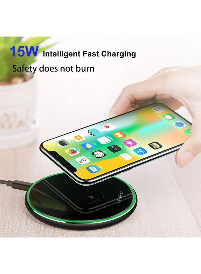 NIBEMINENT Circular Wireless Charger Black - Image 5
