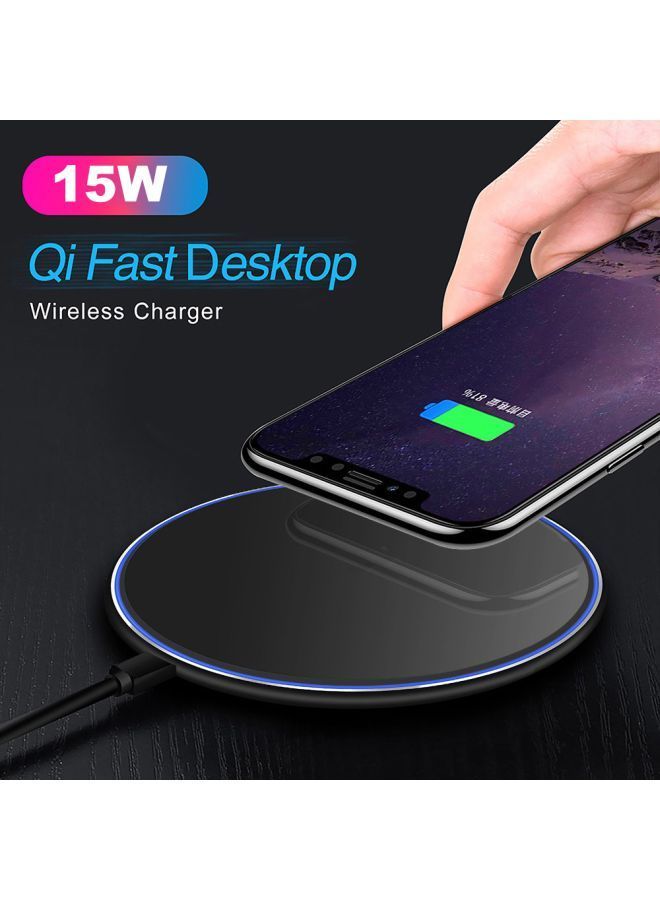 NIBEMINENT Circular Wireless Charger Black - Image 3
