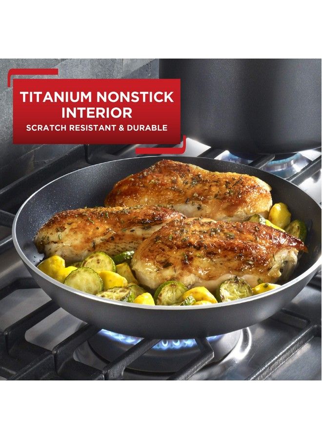 T-fal Professional Nonstick Fry Pan 12.5 Inch Induction Cookware Pots And Pans Dishwasher Safe Black - Image 3