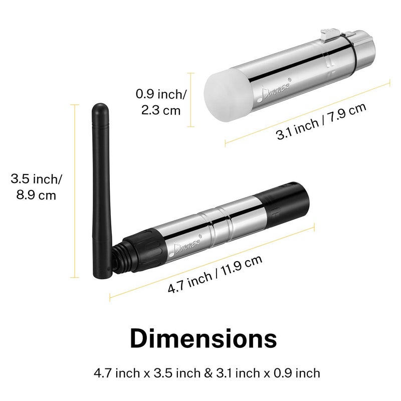 Donner DMX512 Wireless Controller Dfi DJ 2.4G Wireless DMX 7 Receivers with Light Dome & 1 Transmitter LED Lighting Control for LED Stage Disco Party Bar Lighting 8PCS - Image 5