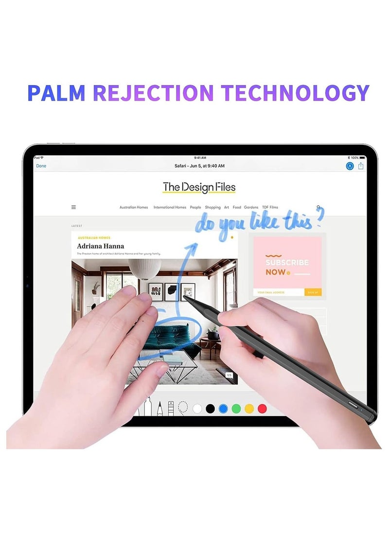 ELTRAZONE Stylus Pen for iPad 10th/9th/8th generation with Palm Rejection, Pencil for iPad Compatible with iPad Pro 11/iPad Pro 12.9/iPad 6th/7th/8th/9th/10th/iPad Mini 5th/6th/iPad Air 3rd/4th/5th  - Image 3