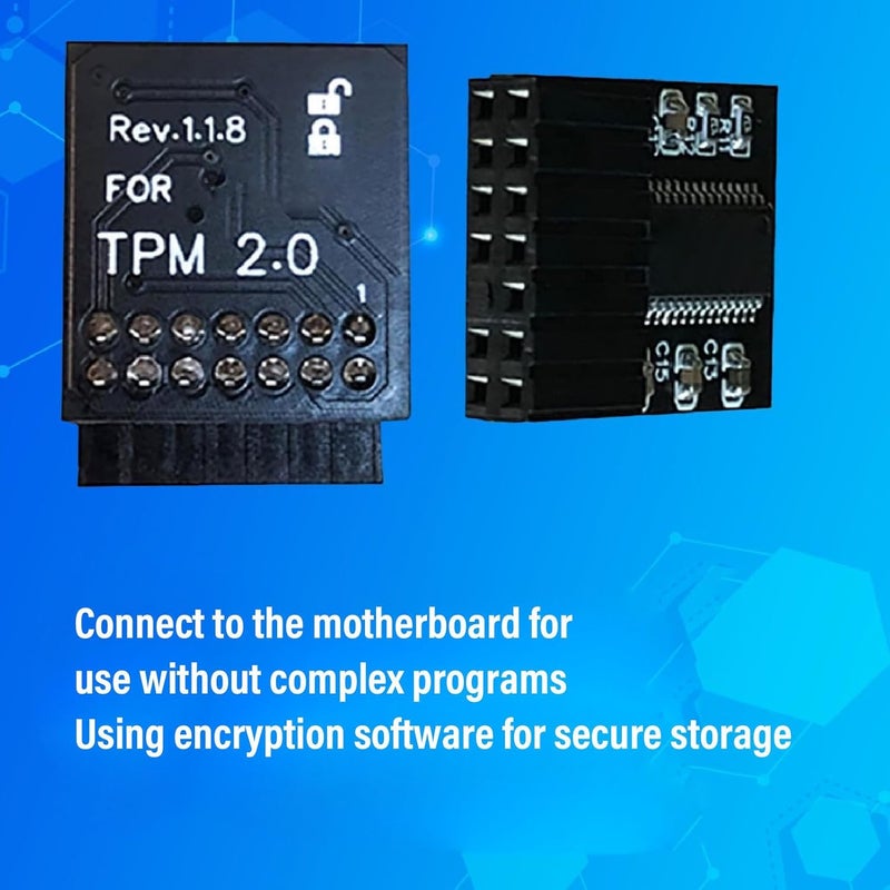GOWENIC TPM2.0 Encryption Security Module, LPC 14-1 Pin 2 * 7P TPM Remote Card Encryption Security Module Compatible with 2.0 System - Image 4