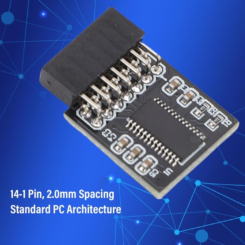 GOWENIC TPM2.0 Encryption Security Module, LPC 14-1 Pin 2 * 7P TPM Remote Card Encryption Security Module Compatible with 2.0 System - Image 3