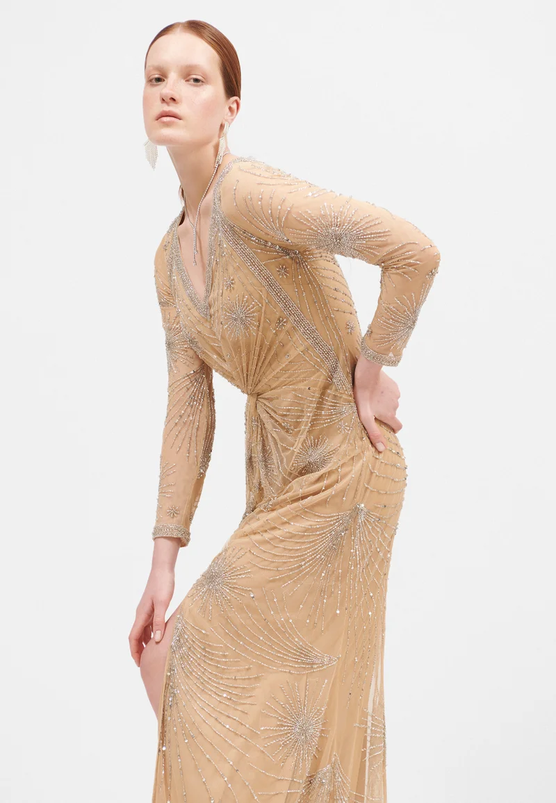 BEAUUT Embellished Evening Dress