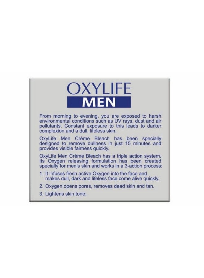 OxyLife Men Crème Bleach - 150G | For All Men Skin Types | Effective Skin Lightening | Removes Tan & Lightens Dark Spots | Instant & Long Lasting Fairness - Image 2