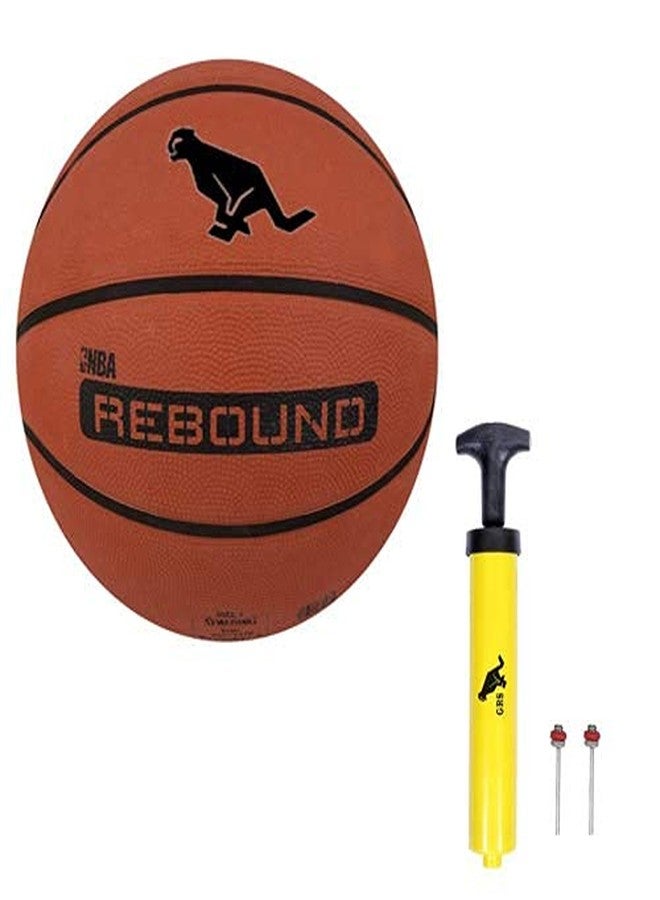 Grès GRS® Super Rubber Basketball + Hand Pump with 2 Needle - Size as Selected (Multi, Size 3 Kids) - Image 1