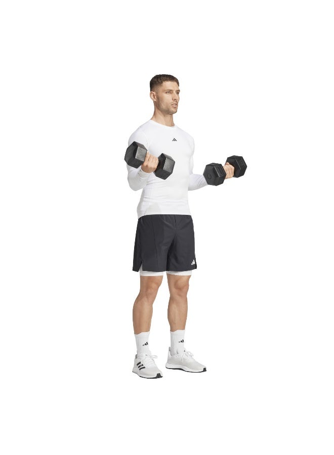 Adidas Adidas Tf Ls Tee M White Training T-Shirts For Men - Image 5