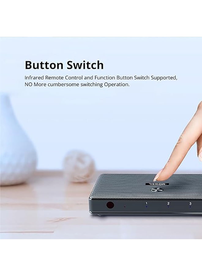 MOWSIL 4K 1x2 HDMI Splitter by - 1 Port to 2 HDMI Display Duplicate/Mirror - Powered Splitter Ver 2.0 Certified for Full HD 1080P High Resolution & 3D Support (One Input To Two Outputs) - Image 2