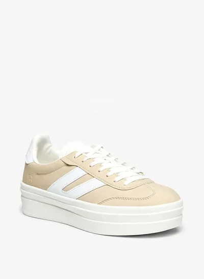 Flora Bella By Shoexpress Women Panelled Lace-Up Low Ankle Sneakers