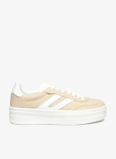 Flora Bella By Shoexpress Women Panelled Lace-Up Low Ankle Sneakers