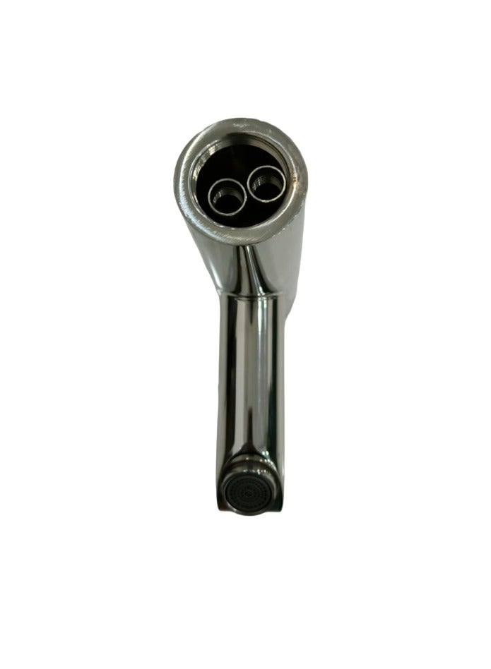 D&N Glossy Single Handle Mixer Faucet | Hot and Cold Kitchen Tap | Modern Bathroom Washbasin Brushed Faucet - Image 5