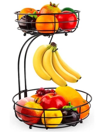 2 Tier Detachable Large Capacity Countertop Fruit Basket Storage and Vegetables Rack Bread Display with Banana Hanger - pzsku/ZD6F0A6E0545BF12C8FFCZ/45/_/1685603403/41f3e963-5c28-4bc2-ab42-e9a32e2d0a09