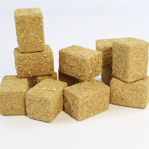 DoubleWood Mini Hay Bales Decorative Straw Bales 12Pcs Mini Haystack Miniature Hay Bales for Dollhouse Craft Farm Halloween Table Decor Autumn Harvest Decoration 12 - Image 1