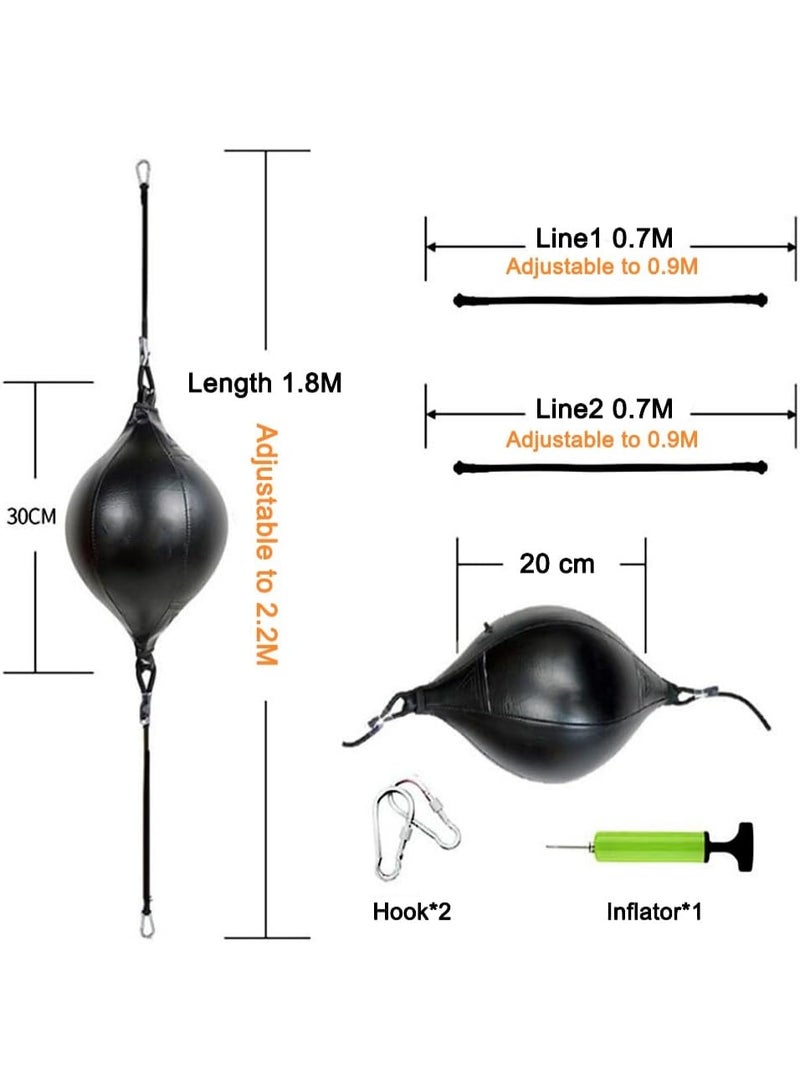 سبورت كيو كرة ملاكمة SportQ للتدريب على رد الفعل وتحسين السرعة – مع حبال وجنشات تثبيت ومضخة هواء - مثالية للتفاعل وخفة الحركة والتدريب على التنسيق بين اليد والعين - Image 4