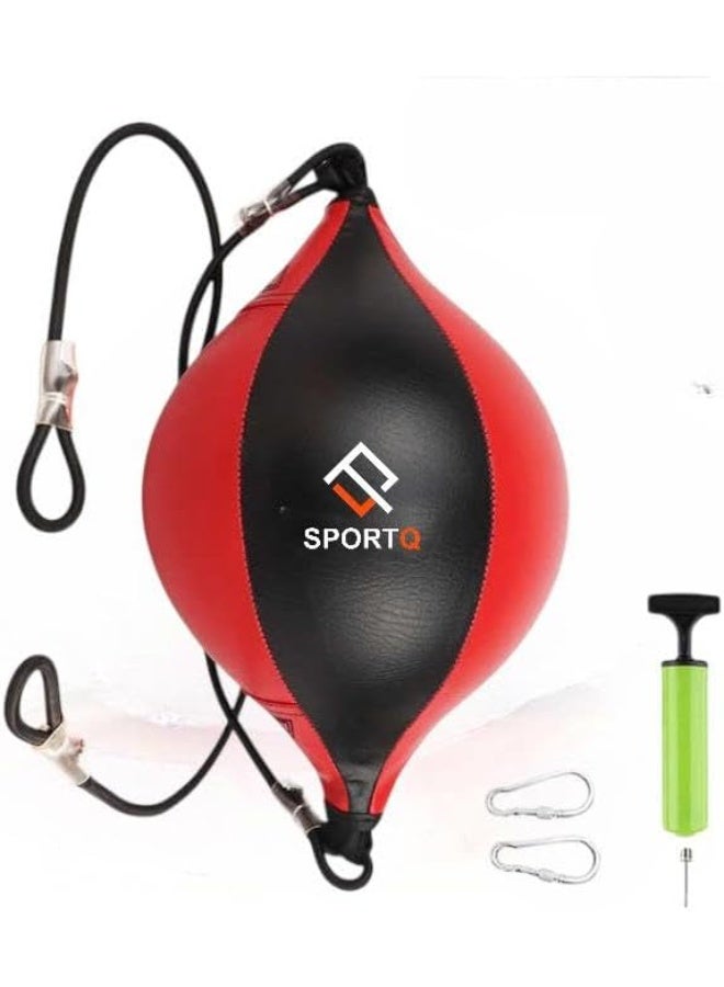 سبورت كيو كرة ملاكمة SportQ للتدريب على رد الفعل وتحسين السرعة – مع حبال وجنشات تثبيت ومضخة هواء - مثالية للتفاعل وخفة الحركة والتدريب على التنسيق بين اليد والعين - Image 1