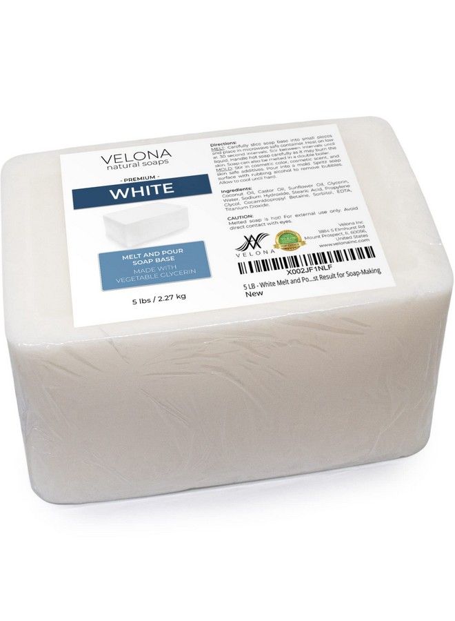 velona 5 رطل من الصابون الأبيض القابل للذوبان والصب، خالٍ من كبريتات الصوديوم/كبريتات الصوديوم: ألواح طبيعية للحصول على أفضل نتيجة في صناعة الصابون - Image 4