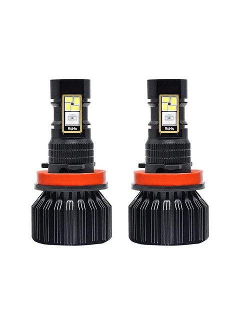 Multicolor LED Fog Light Bulb H8 H9 H11 Color Changing Fog Lights Multicolor Wireless APP BT Control DRL Fog Driving Lights Bulbs Pack of 2