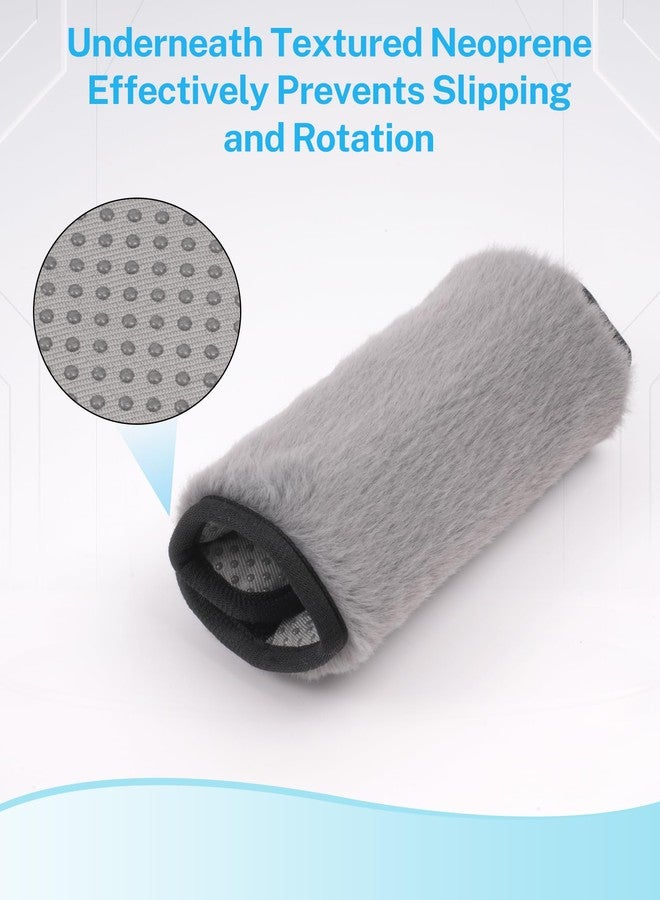 KUAZIDAR Walker Handle Cushions Padded Hand Grip Covers for Rollator & Wheelchair, Non-Slip Comfortable Washable Padding, Moisture Wicking Mobility Accessory, Gray - Image 4