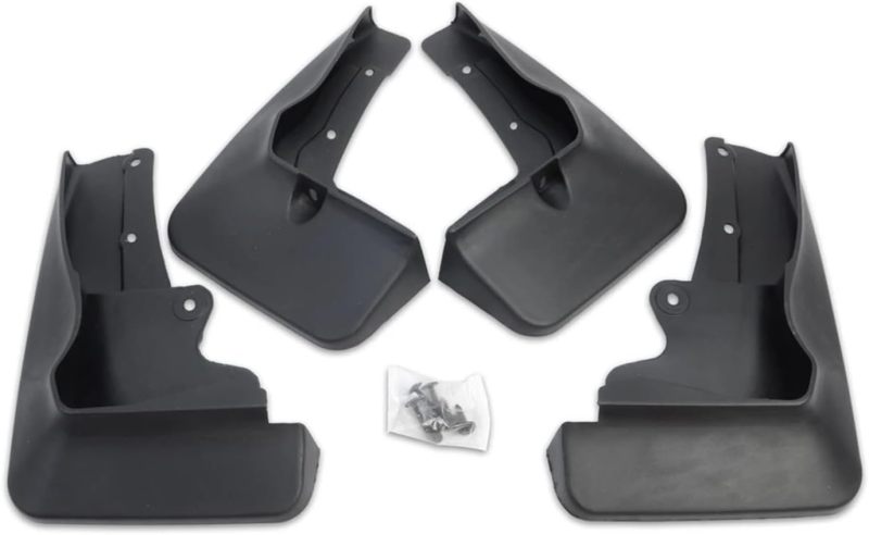 Car Mudguards 4-Piece Black All-Weather Protection Splash Guards - Reduces Debris Impact Mud Flaps for Off-Road SUV Vehicle - Image 4