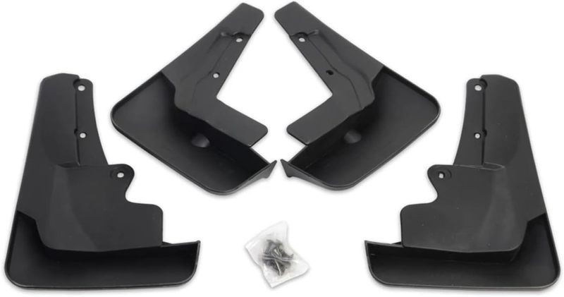 Car Mudguards 4-Piece Black All-Weather Protection Splash Guards - Reduces Debris Impact Mud Flaps for Off-Road SUV Vehicle - Image 3