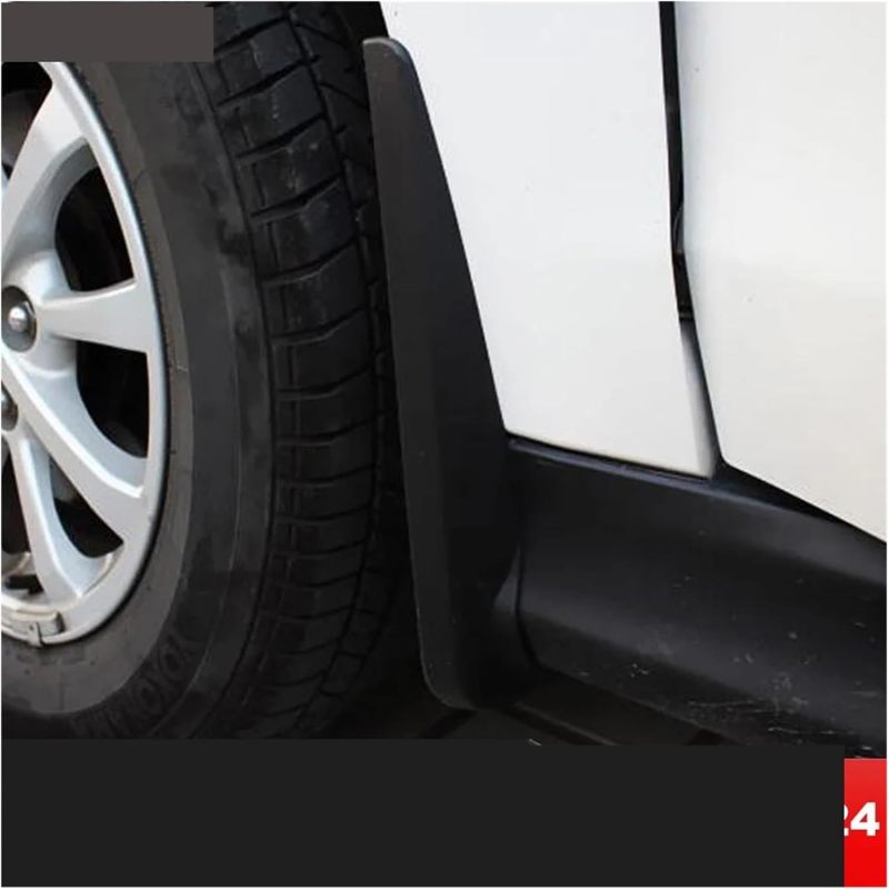 Car Mudguards 4-Piece Black All-Weather Protection Splash Guards - Reduces Debris Impact Mud Flaps for Off-Road SUV Vehicle - Image 2