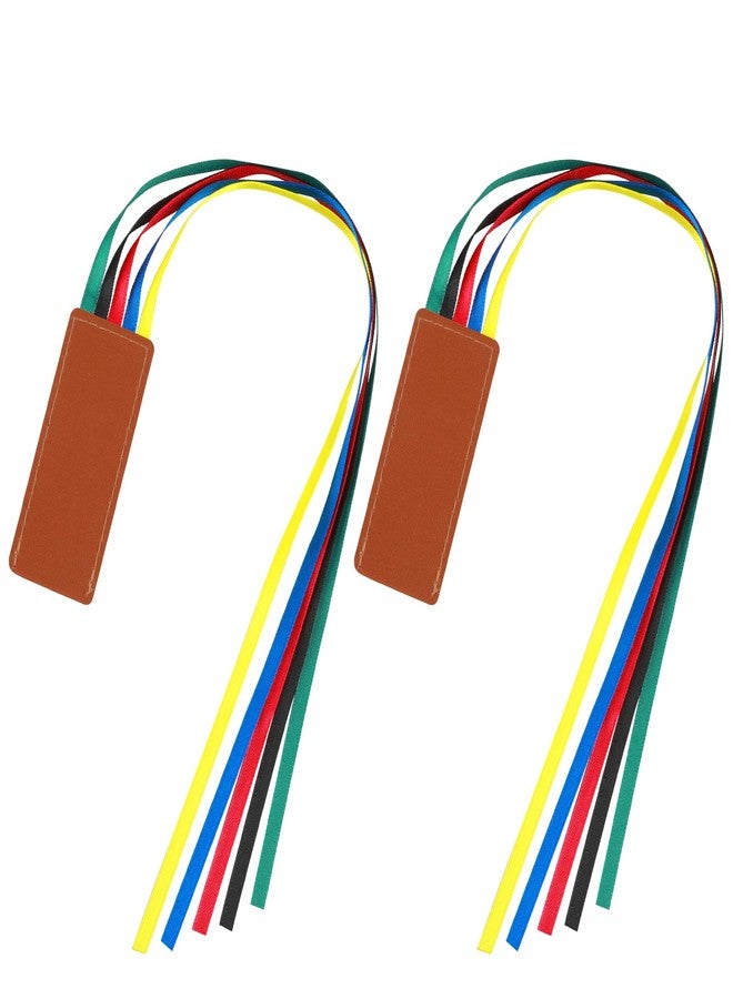 WY LIGHTING LEVEL قطعتان من فواصل الكتب الشريطية، فواصل كتب ملونة من الجلد الصناعي، علامات إبداعية متعددة الصفحات، أدوات فرز للقراءة، إكسسوارات كتب الكتاب المقدس الكلاسيكية لمحبي الكتب والقراء والمعلمين والطلاب، عيد الميلاد - Image 1