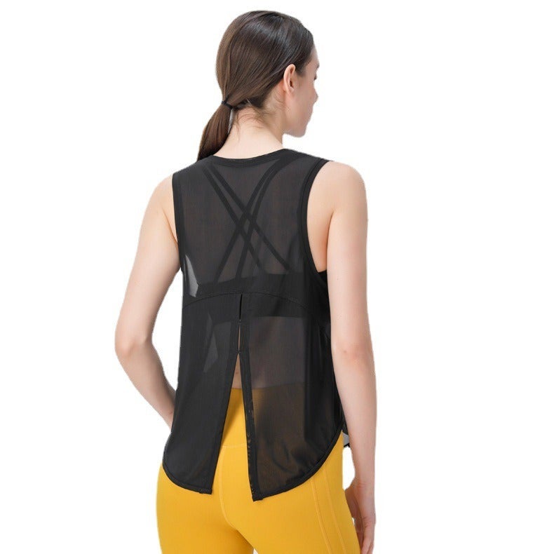 An Ran Anran Women's Sleeveless Yoga Top – Quick-Dry Floral Workout Tank for Running, Gym & Pilates - Image 5